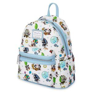 Disney Theme Parks Mickey & Minnie's Runaway Railway Loungefly Mini Backpack Bag